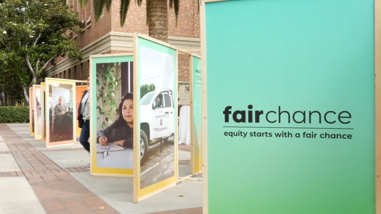 A row of Fair Chance panels.