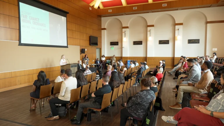 Fair Chance event taking place in a large room.